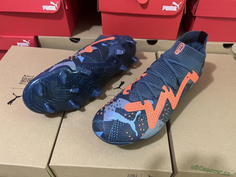 Men's Puma Future Ultimate FG Firm Ground Low-Tops Football Boots - Blue/Yellow