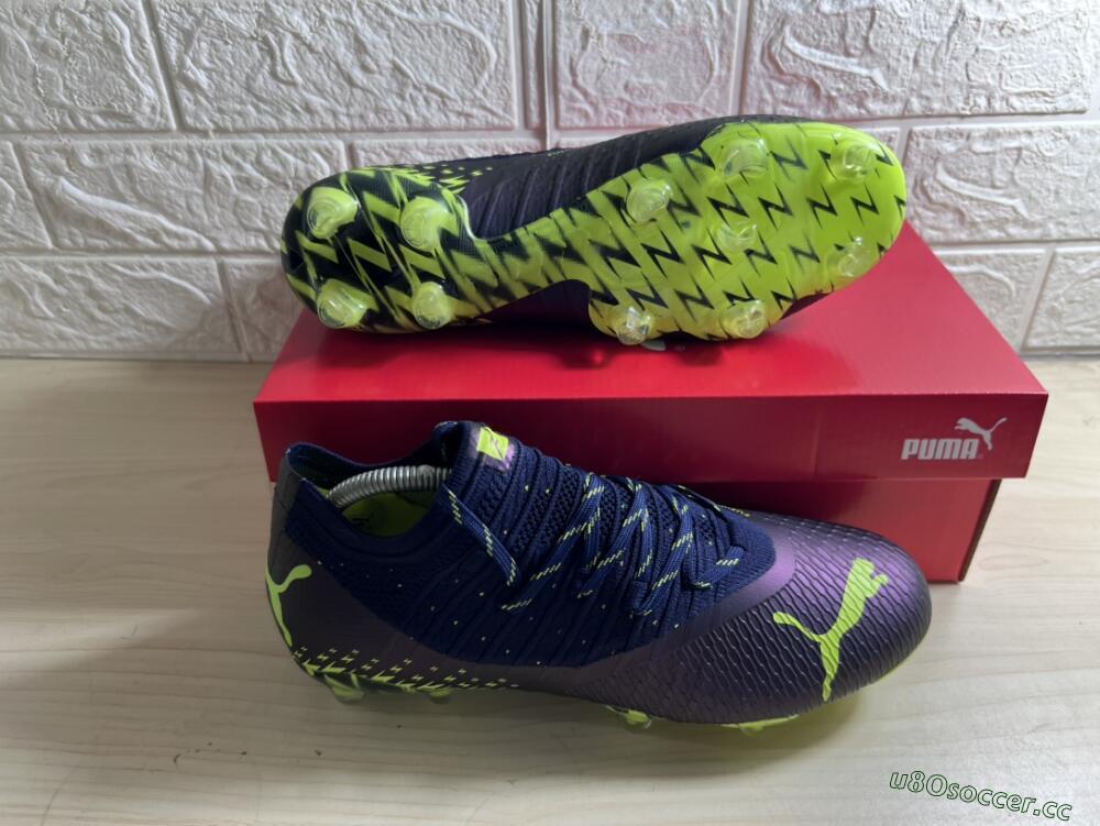 Men's Puma Future Z 1.3 Instinct FG Firm Ground Low-Tops Football Boots - Black/Green