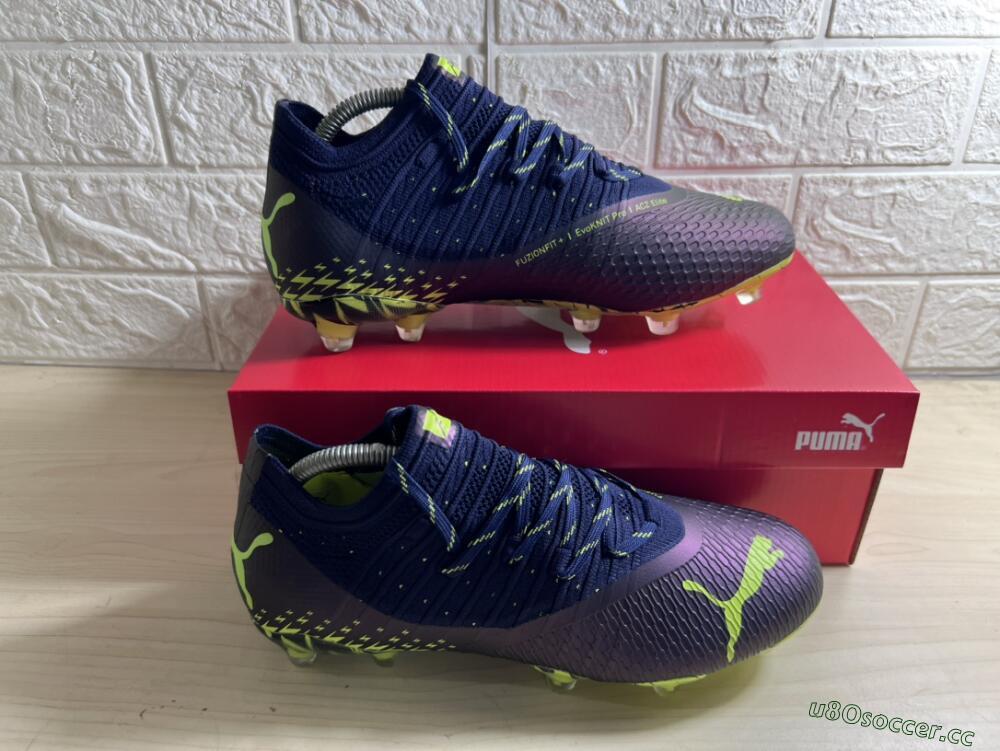 Men's Puma Future Z 1.3 Instinct FG Firm Ground Low-Tops Football Boots - Black/Green