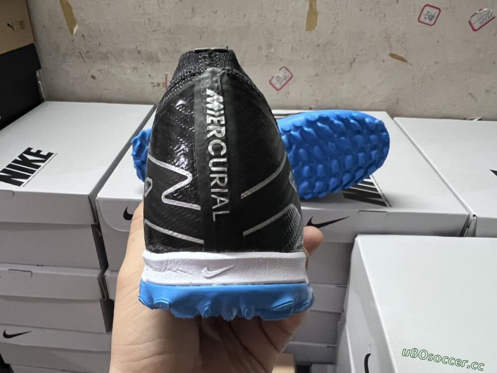 Unisex Nike Mercurial Vapor 15 Elite TF Artificial Turf Low-Tops Football Shoes - Black/Blue
