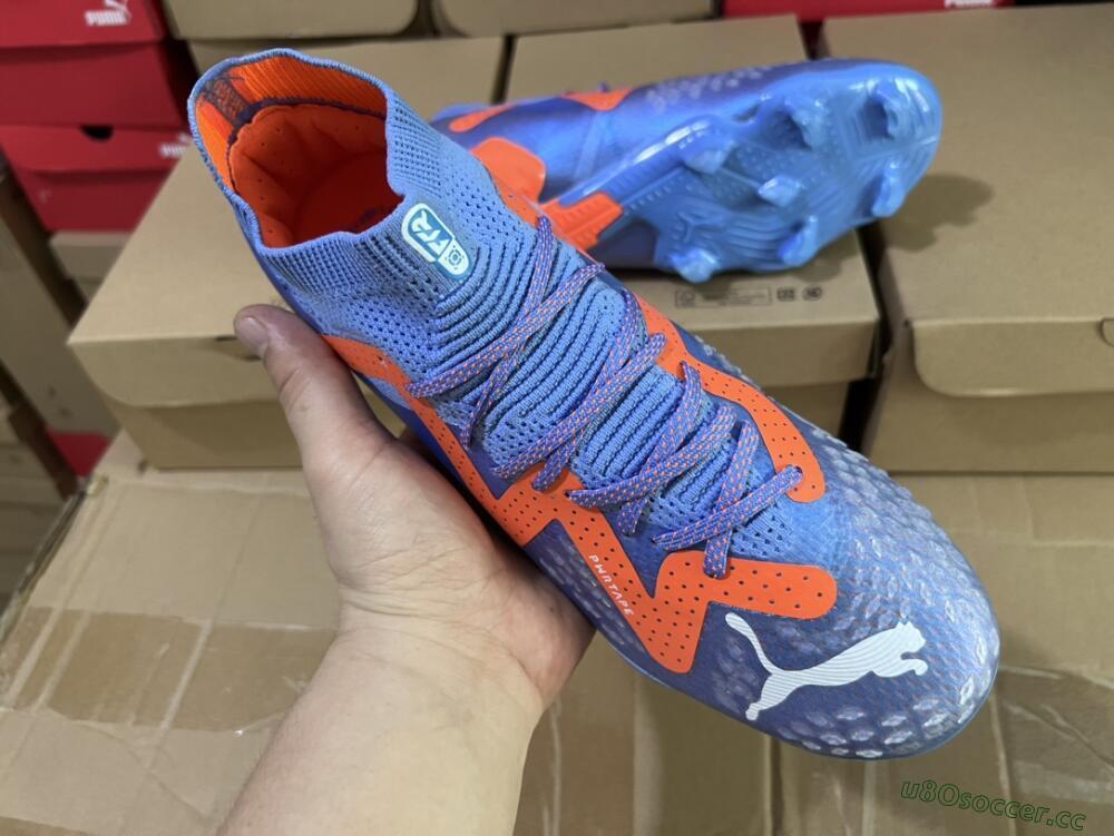 Men's Puma Future Ultimate FG Firm Ground Low-Tops Football Boots - Blue/Orange/White