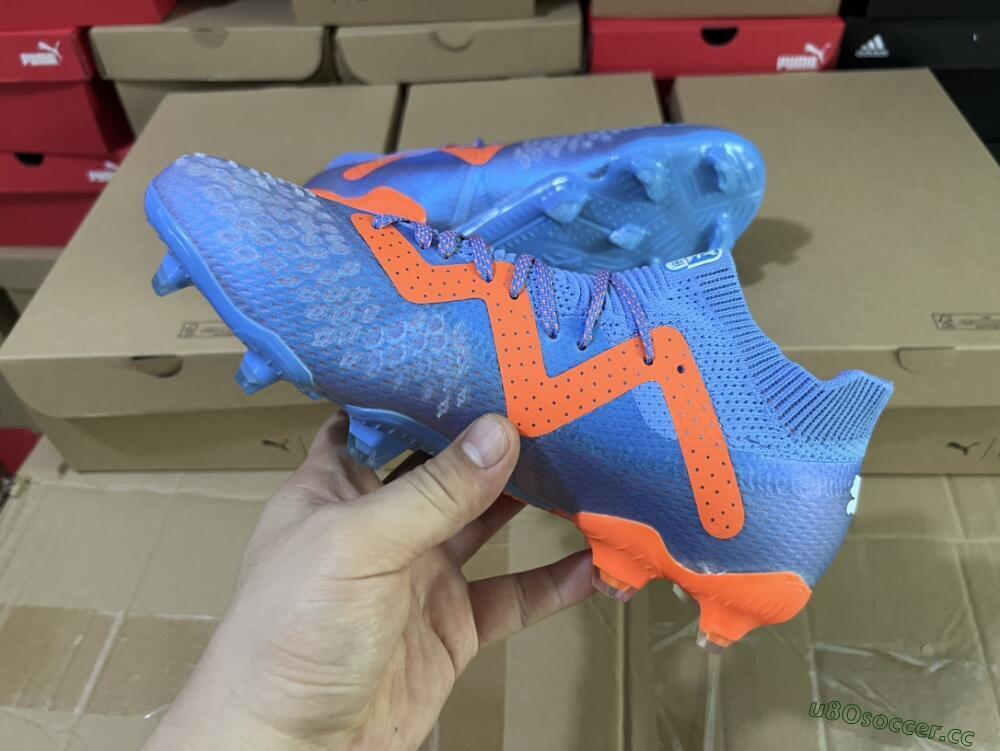 Men's Puma Future Ultimate FG Firm Ground Low-Tops Football Boots - Blue/Orange/White