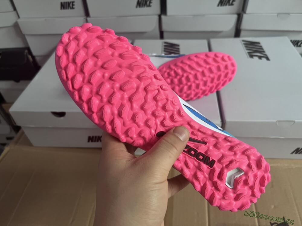 Unisex Nike Mercurial Superfly 9 Elite TF Artificial Turf High-Tops Football Shoes - White/Pink