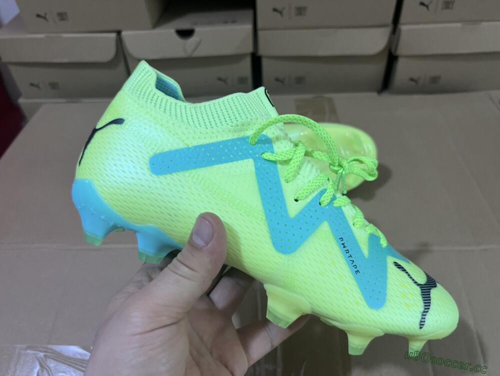 Men's Puma Future Ultimate FG Firm Ground Low-Tops Football Boots - Green/Blue/Black