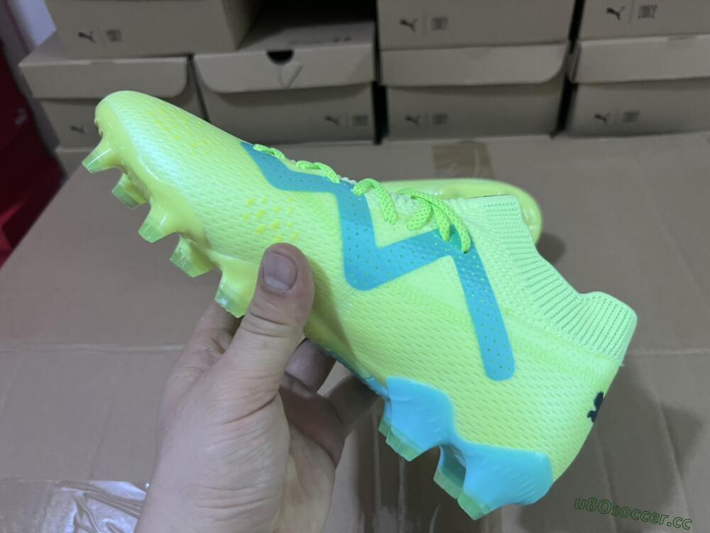 Men's Puma Future Ultimate FG Firm Ground Low-Tops Football Boots - Green/Blue/Black