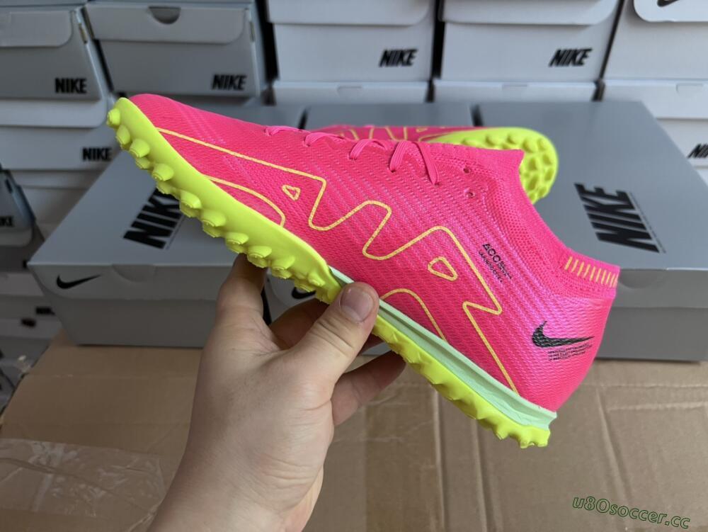 Men's Nike Air Zoom Mercurial Vapor 15 Elite TF Artificial Turf Low-Tops Football Shoes - Pink/Green/Black