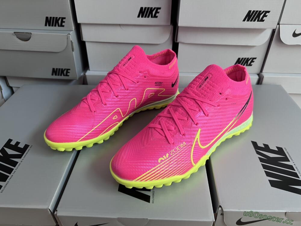 Men's Nike Air Zoom Mercurial Vapor 15 Elite TF Artificial Turf Low-Tops Football Shoes - Pink/Green/Black