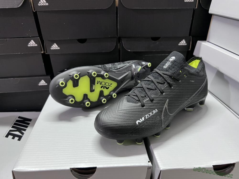 Unisex Nike Air Zoom Mercurial Vapor 15 Elite AG Artificial Grass Low-Tops Football Boots - Black