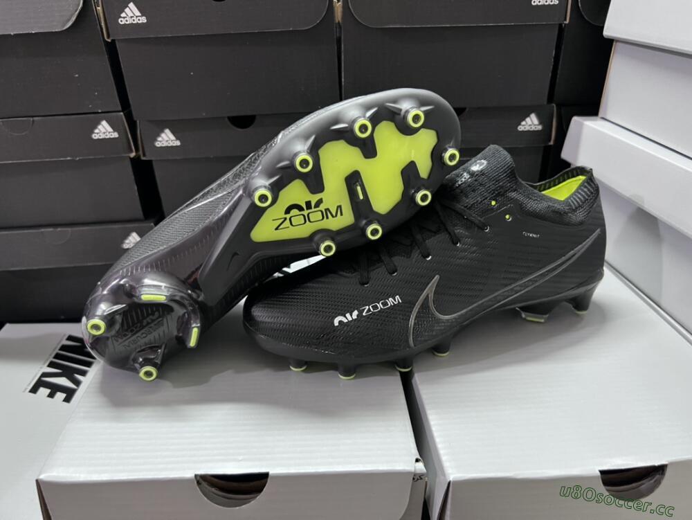 Unisex Nike Air Zoom Mercurial Vapor 15 Elite AG Artificial Grass Low-Tops Football Boots - Black