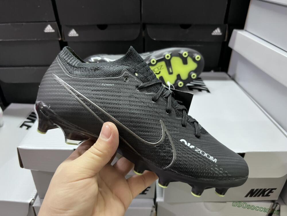 Unisex Nike Air Zoom Mercurial Vapor 15 Elite AG Artificial Grass Low-Tops Football Boots - Black