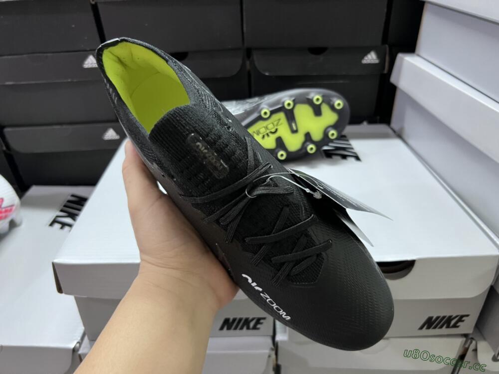 Unisex Nike Air Zoom Mercurial Vapor 15 Elite AG Artificial Grass Low-Tops Football Boots - Black