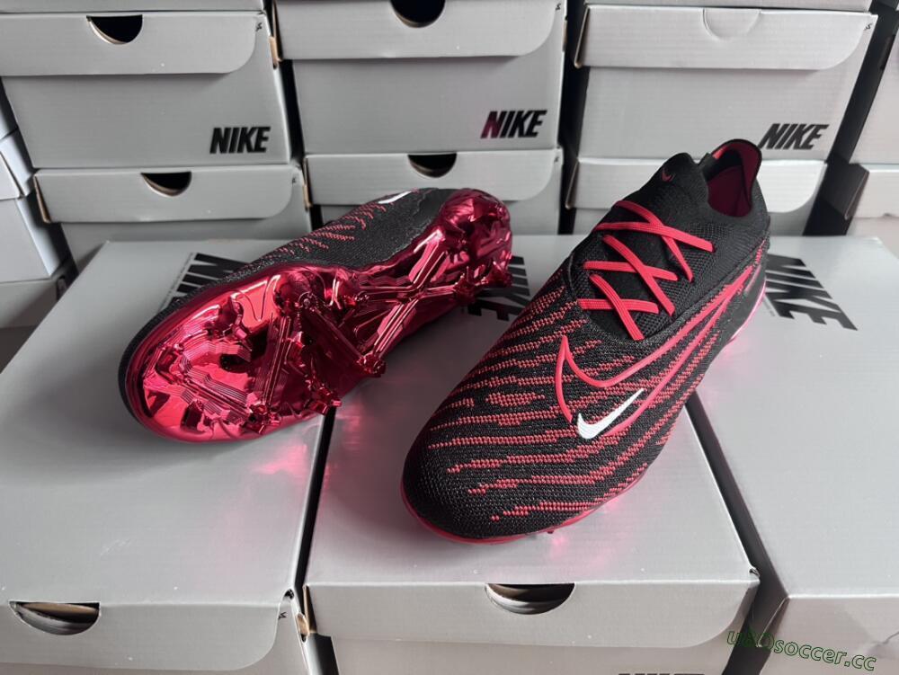 Men's Nike Phantom GX Elite FG Firm Ground Low-Tops Football Boots - Black/Red/White