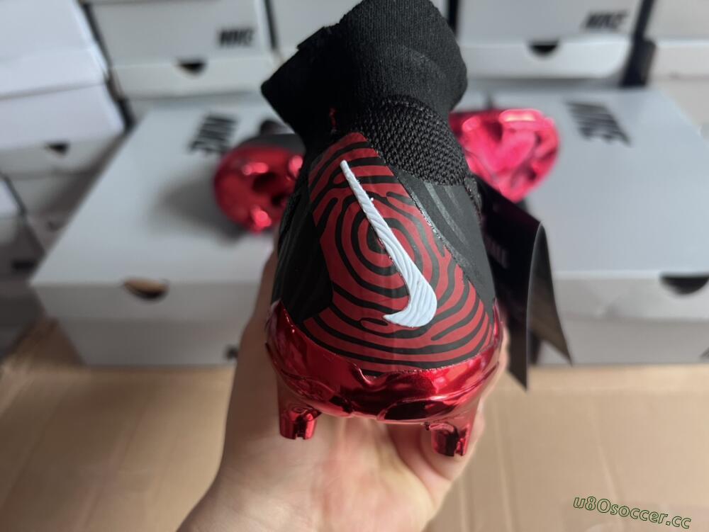 Men's Nike Phantom GX Elite DF Link FG Firm Ground High-Tops Football Boots - Black/Red/White