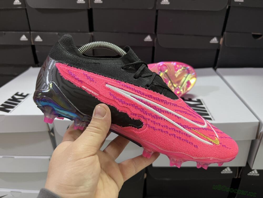 Men's Nike Phantom GX Elite FG Firm Ground Low-Tops Football Boots - Pink/Black
