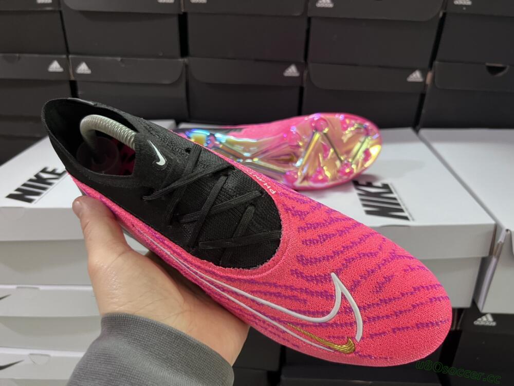 Men's Nike Phantom GX Elite FG Firm Ground Low-Tops Football Boots - Pink/Black