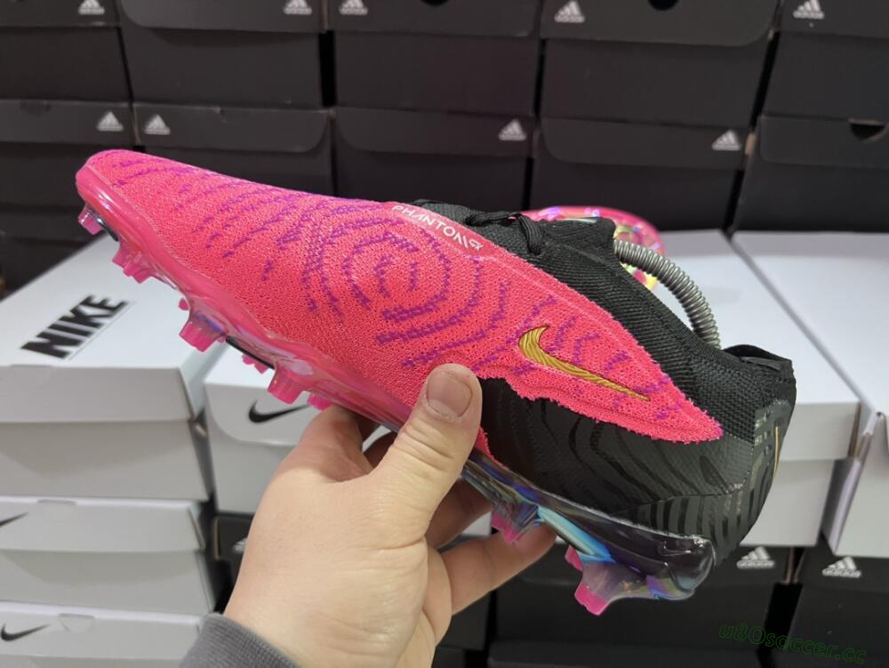 Men's Nike Phantom GX Elite FG Firm Ground Low-Tops Football Boots - Pink/Black