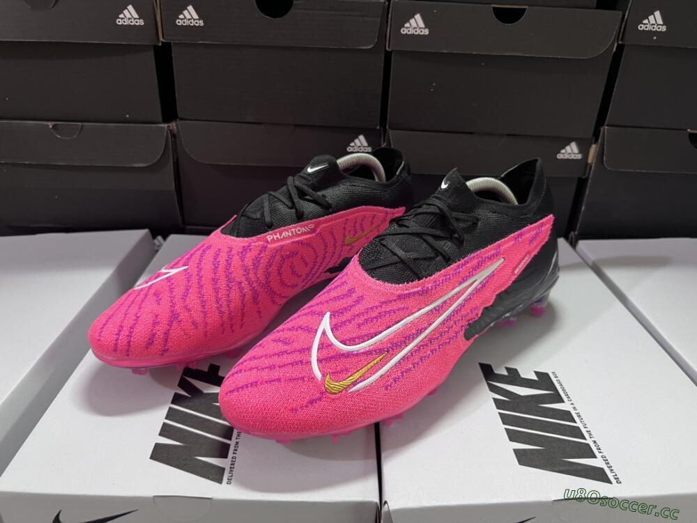 Men's Nike Phantom GX Elite FG Firm Ground Low-Tops Football Boots - Pink/Black