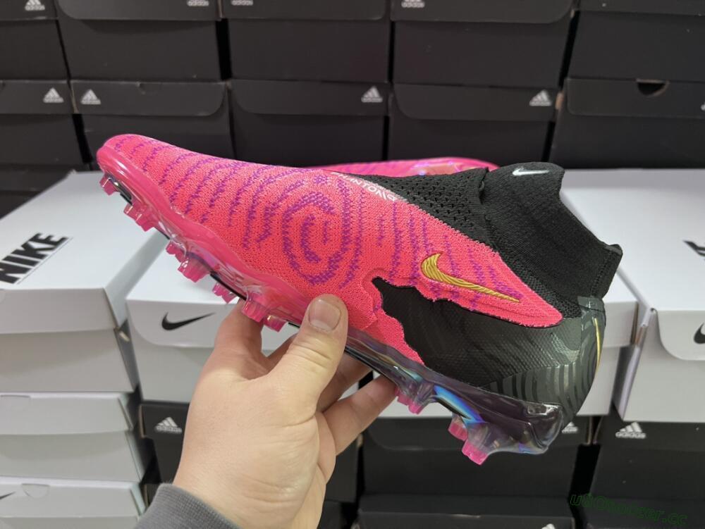Men's Nike Phantom GX Elite DF Link FG Firm Ground High-Tops Football Boots - Pink/Black