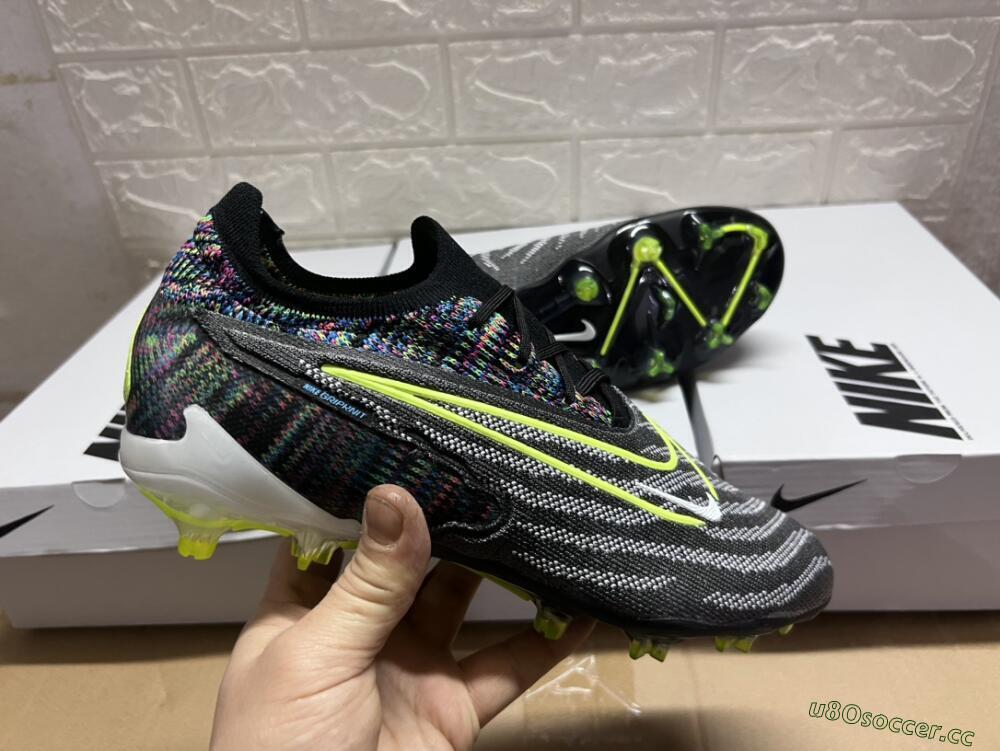 Men's Nike Phantom GX Elite FG Firm Ground Low-Tops Football Boots - Grey/Rainbow