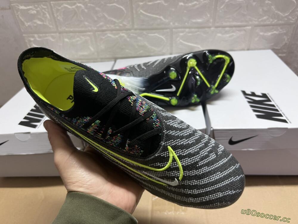 Men's Nike Phantom GX Elite FG Firm Ground Low-Tops Football Boots - Grey/Rainbow