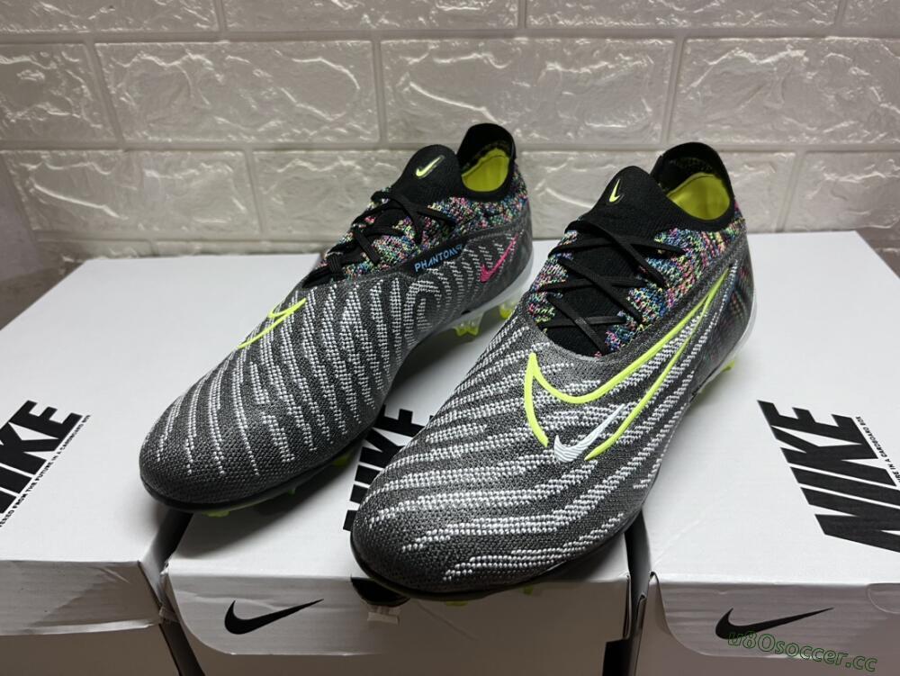 Men's Nike Phantom GX Elite FG Firm Ground Low-Tops Football Boots - Grey/Rainbow