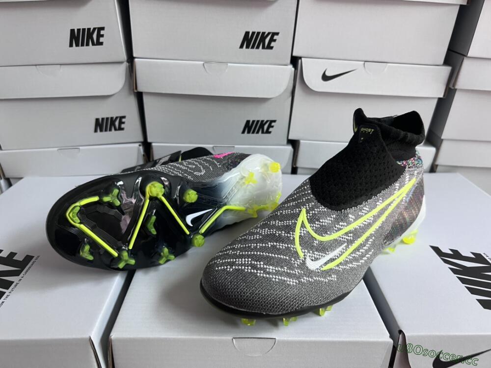 Men's Nike Phantom GX Elite DF FG Firm Ground High-Tops Football Boots - Black/Rainbow