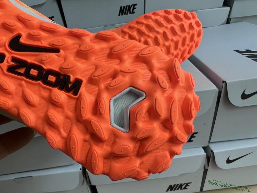 Unisex Nike Air Zoom Mercurial Vapor 15 Elite TF Artificial Turf Low-Tops Football Shoes - Green/Black/Orange