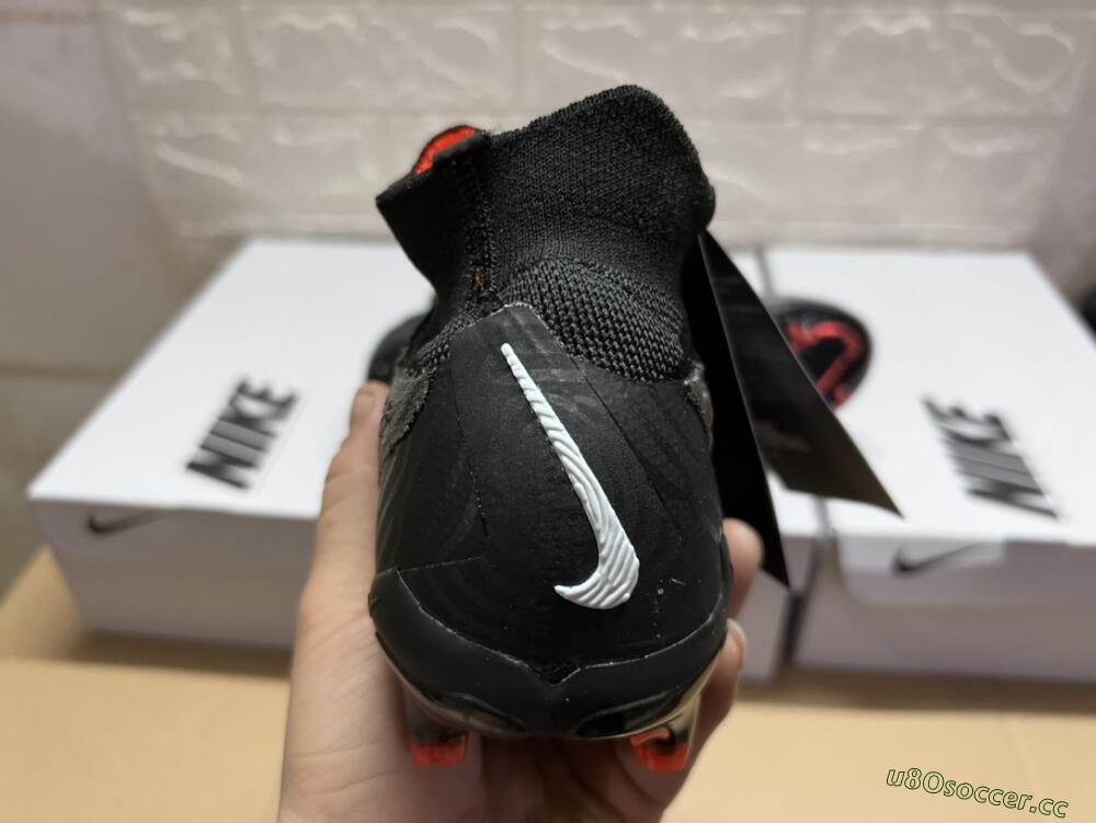 Men's Nike Phantom GX Elite DF FG Firm Ground High-Tops Football Boots - Black/White