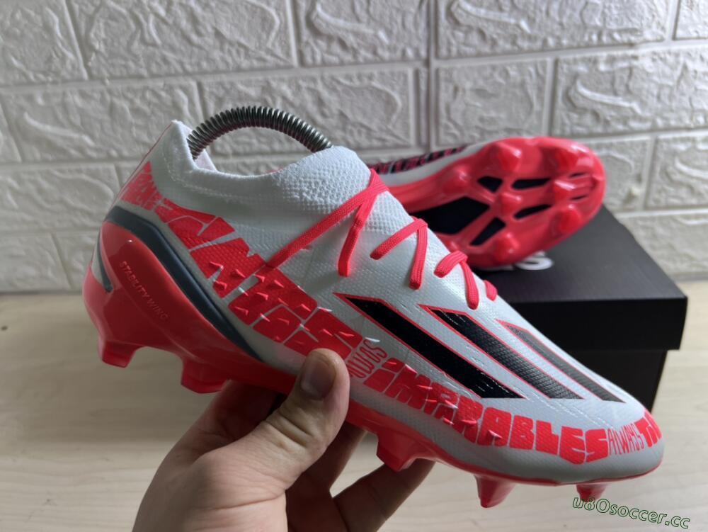 Men's Adidas X Speedportal.1 FG Firm Ground Low-Tops Football Boots - White/Orange