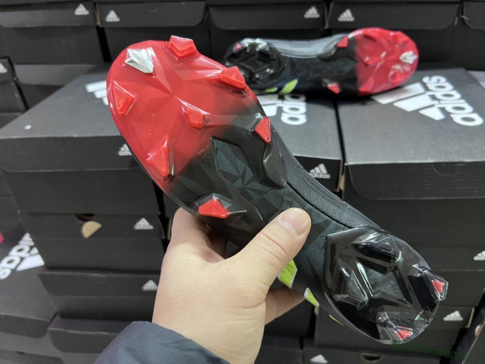 Men's Adidas Predator Edge Geometric.1 FG Firm Ground Low-Tops Football Boots - Black/Yellow/Red