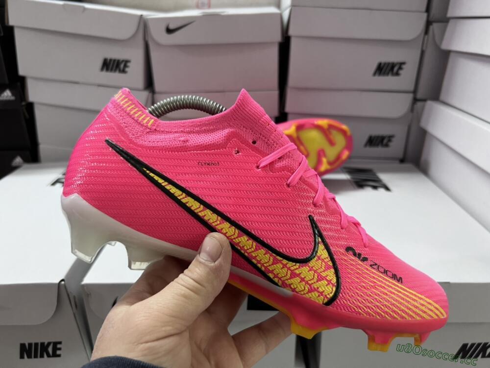 Unisex Nike Air Zoom Mercurial Vapor 15 Elite FG Firm Ground Low-Tops Football Boots - Pink/Yellow