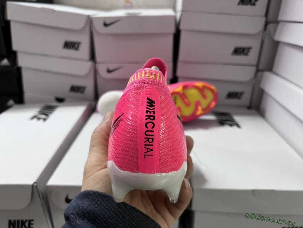 Unisex Nike Air Zoom Mercurial Vapor 15 Elite FG Firm Ground Low-Tops Football Boots - Pink/Yellow