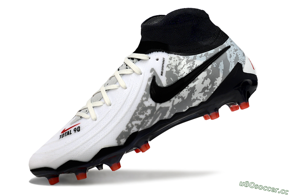 Men's Nike Phantom Luna Elite Total 90 AG Artificial Grass Low-Tops Football Boots - White/Black/Orange 5
