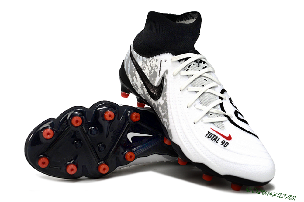Men's Nike Phantom Luna Elite Total 90 AG Artificial Grass Low-Tops Football Boots - White/Black/Orange 3