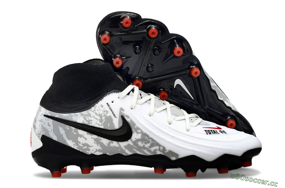 Men's Nike Phantom Luna Elite Total 90 AG Artificial Grass Low-Tops Football Boots - White/Black/Orange 2