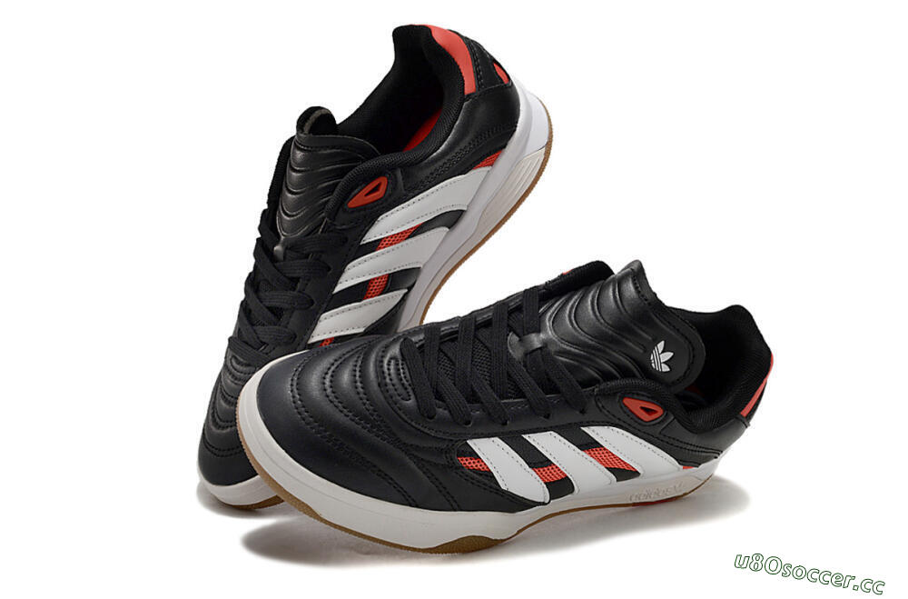 Unisex Adidas Predator Mundial IC Indoor & Futsal Low-Tops Football Shoes - Black/White/Red 3
