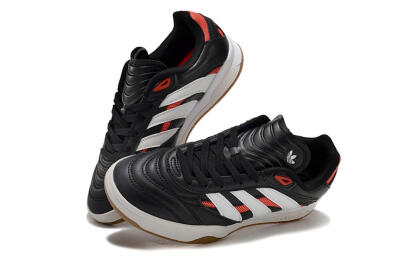 Unisex Adidas Predator Mundial IC Indoor & Futsal Low-Tops Football Shoes - Black/White/Red