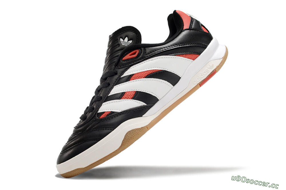 Unisex Adidas Predator Mundial IC Indoor & Futsal Low-Tops Football Shoes - Black/White/Red 4