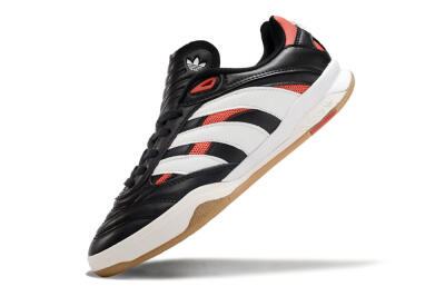 Unisex Adidas Predator Mundial IC Indoor & Futsal Low-Tops Football Shoes - Black/White/Red