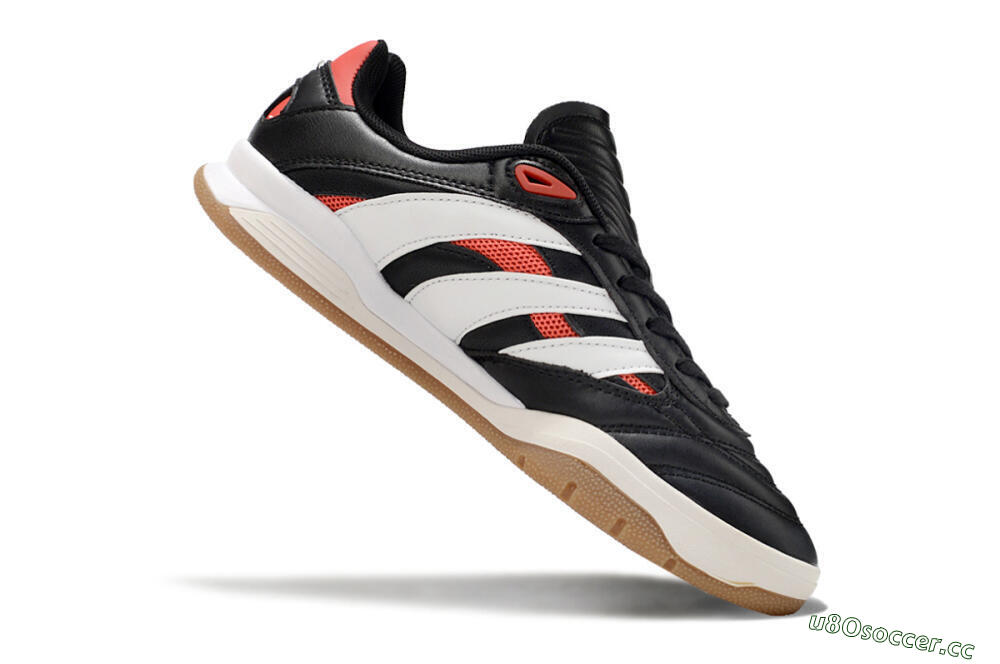 Unisex Adidas Predator Mundial IC Indoor & Futsal Low-Tops Football Shoes - Black/White/Red 5