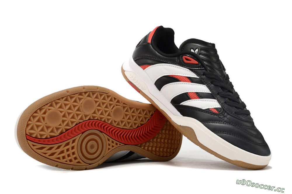Unisex Adidas Predator Mundial IC Indoor & Futsal Low-Tops Football Shoes - Black/White/Red 1