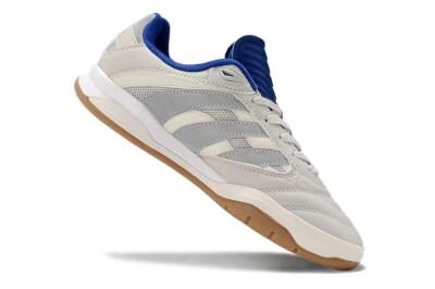 Unisex Adidas Predator Mundial IC Indoor & Futsal Low-Tops Football Shoes - Grey/Blue/White