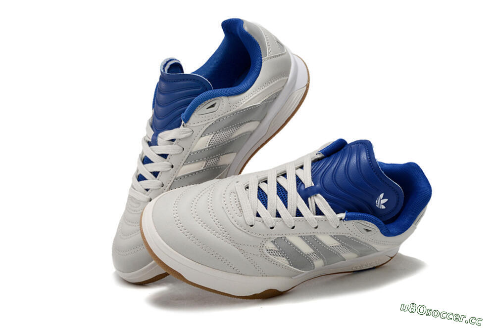 Unisex Adidas Predator Mundial IC Indoor & Futsal Low-Tops Football Shoes - Grey/Blue/White 3