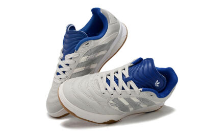 Unisex Adidas Predator Mundial IC Indoor & Futsal Low-Tops Football Shoes - Grey/Blue/White