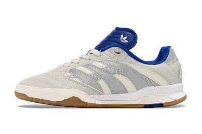 Unisex Adidas Predator Mundial IC Indoor & Futsal Low-Tops Football Shoes - Grey/Blue/White