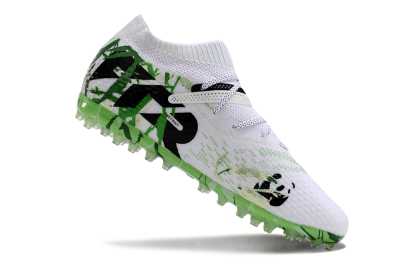 Men's Puma Future 7 Ultimate MG Multi Ground Low-Tops Football Boots - White/Black/Green
