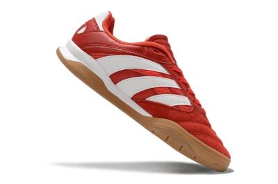Unisex Adidas Predator Mundial IC Indoor & Futsal Low-Tops Football Shoes - Red/White/Brown