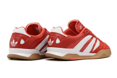 Unisex Adidas Predator Mundial IC Indoor & Futsal Low-Tops Football Shoes - Red/White/Brown