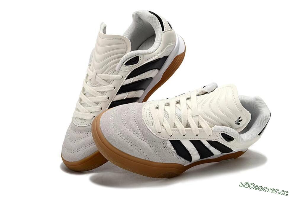 Unisex Adidas Predator Mundial IC Indoor & Futsal Low-Tops Football Shoes - Beige/Black/Brown 3
