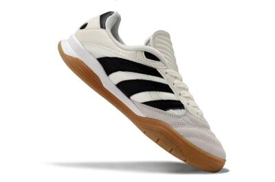 Unisex Adidas Predator Mundial IC Indoor & Futsal Low-Tops Football Shoes - Beige/Black/Brown